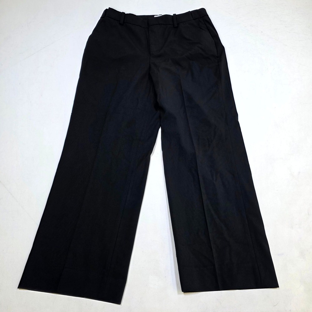 Coldwater Creek Dress Pants Womens 12 Black Wide Leg Career Trouser 7855